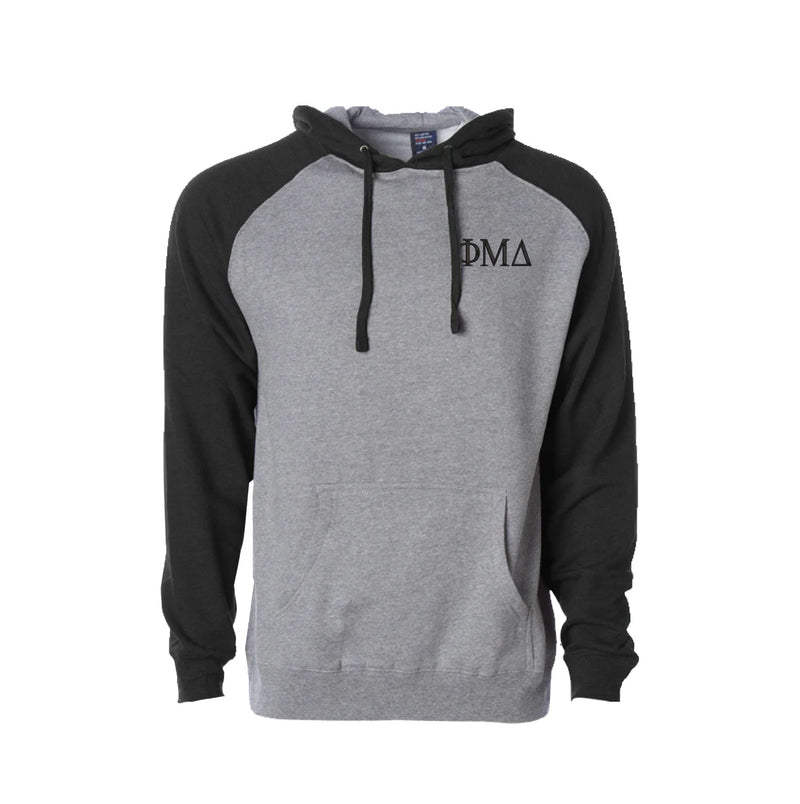 Phi Mu Delta Raglan Hooded Sweatshirt