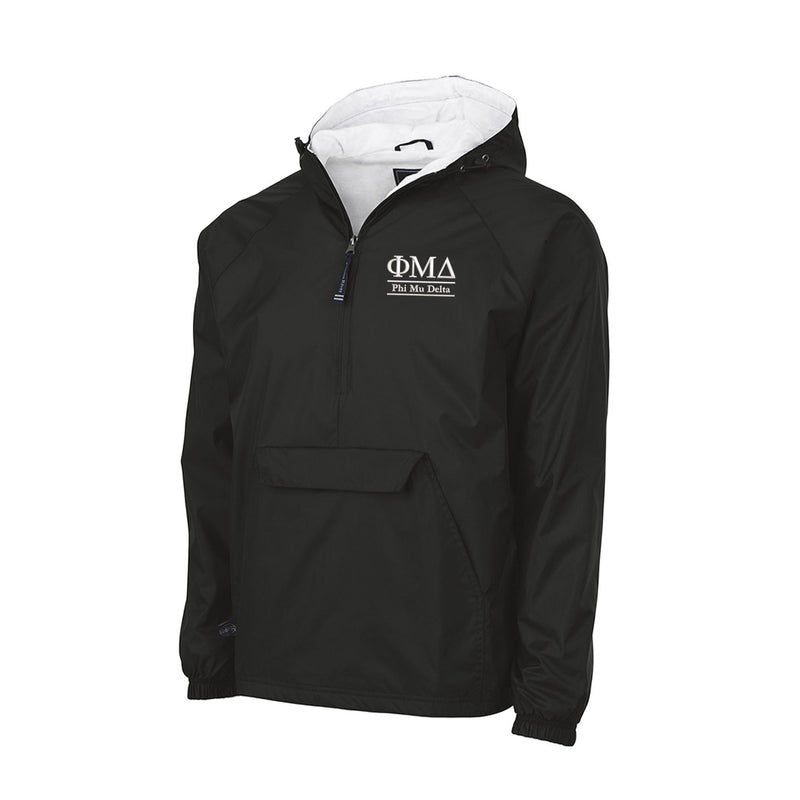 Phi Mu Delta Flannel Lined Windbreaker - 2 Line Design