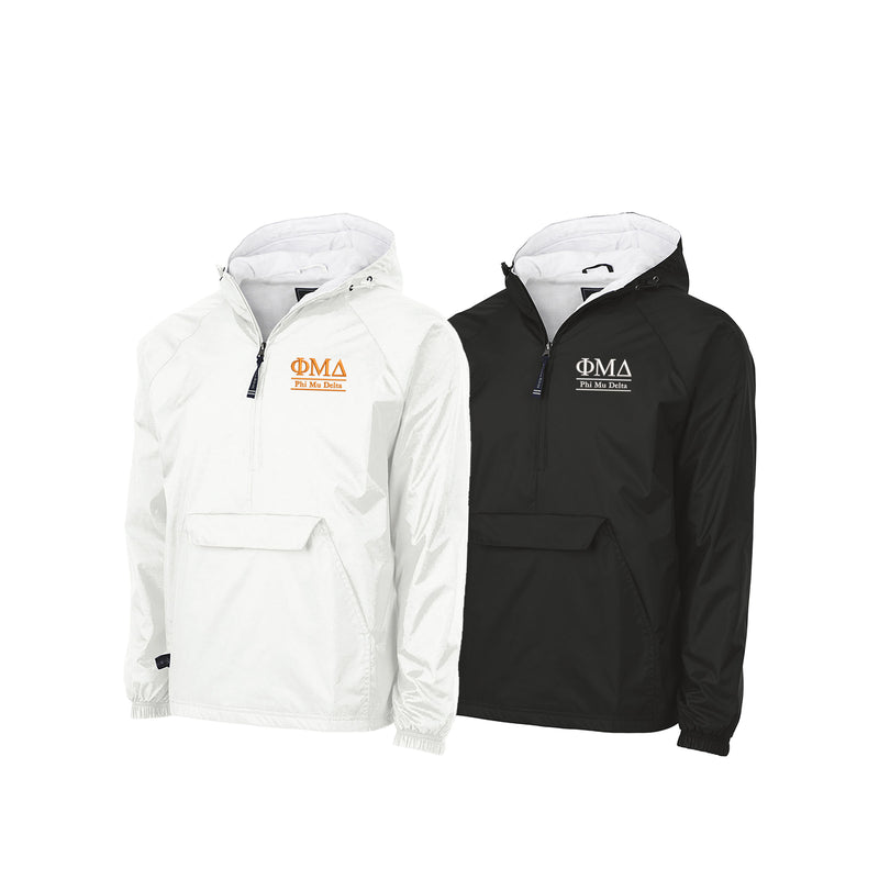 Phi Mu Delta Flannel Lined Windbreaker - 2 Line Design