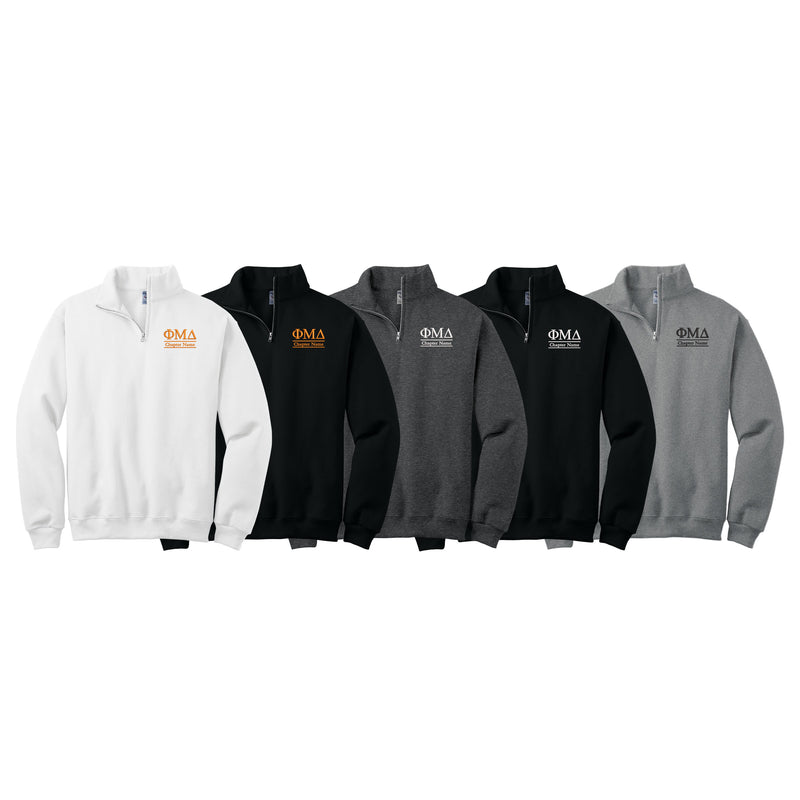 Phi Mu Delta Quarter Zip Sweatshirt - Custom Chapter