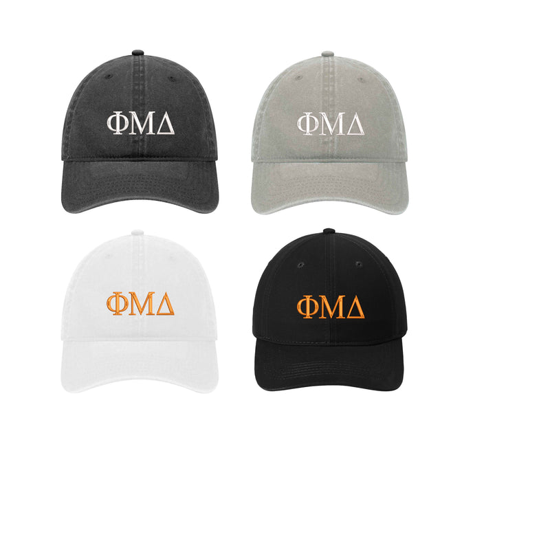 Phi Mu Delta Relaxed Fit Hat - Letters