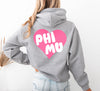 Phi Mu 1852 Boxy Heart Pullover Hoodie