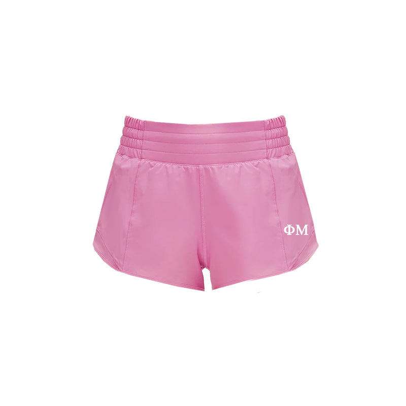 LIMITED EDITION Phi Mu lululemon Hotty Hot High-Rise Lined Short 2.5" - Pink Frosting