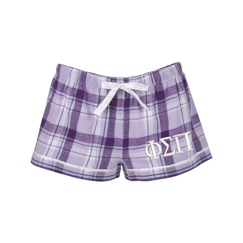 Phi Sigma Pi Flannel Boxer Shorts