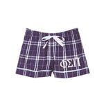 Phi Sigma Pi Flannel Boxer Shorts