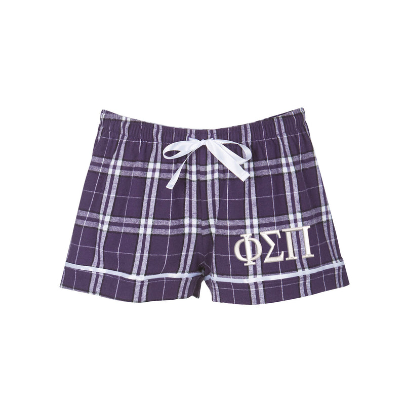 Phi Sigma Pi Flannel Boxer Shorts