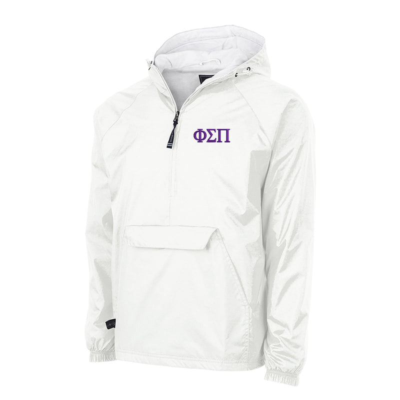 Phi Sigma Pi Flannel Lined Windbreaker  - Letters