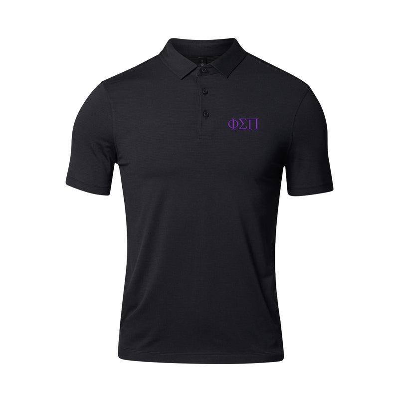 Phi Sigma Pi lululemon Evolution Short-Sleeve Polo - Black