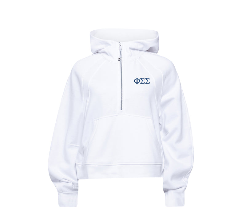 Phi Sigma Sigma lululemon Scuba Oversized Half-Zip Hoodie - White