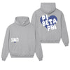 Pi Beta Phi Boxy Heart Pullover Hoodie - Grey