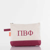 Pi Beta Phi Canvas Cosmetic Bag