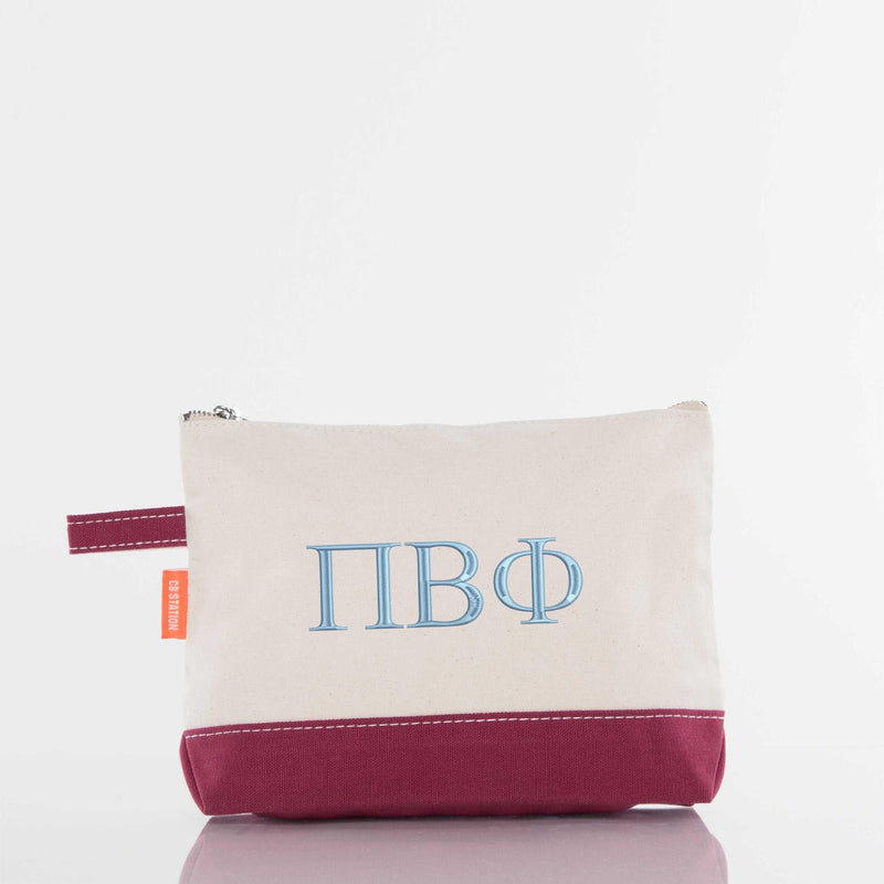 Pi Beta Phi Canvas Cosmetic Bag