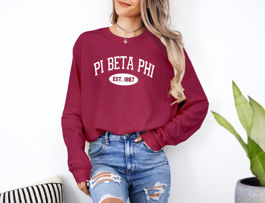 Pi Beta Phi Long Sleeve Vintage T-Shirt