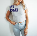 Pi Beta Phi Shadow Cropped Baby Tee