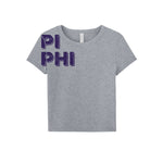 Pi Beta Phi Shadow Cropped Baby Tee