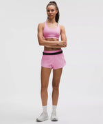 LIMITED EDITION Phi Mu lululemon Hotty Hot High-Rise Lined Short 2.5" - Pink Frosting