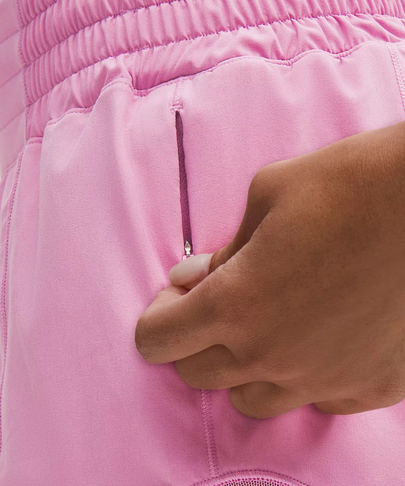 LIMITED EDITION Phi Mu lululemon Hotty Hot High-Rise Lined Short 2.5" - Pink Frosting