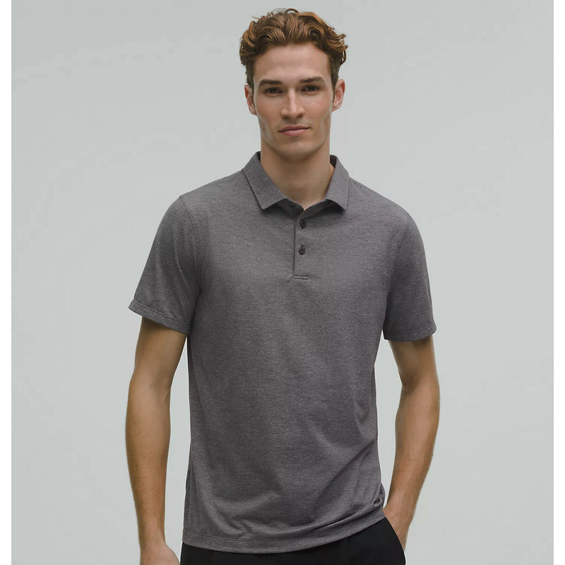 Sigma Alpha Epsilon lululemon Evolution Short-Sleeve Polo - Heathered Black