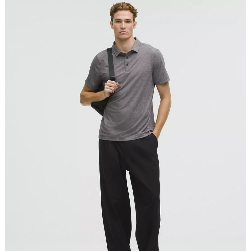 Delta Tau Delta lululemon Evolution Short-Sleeve Polo - Heathered Black