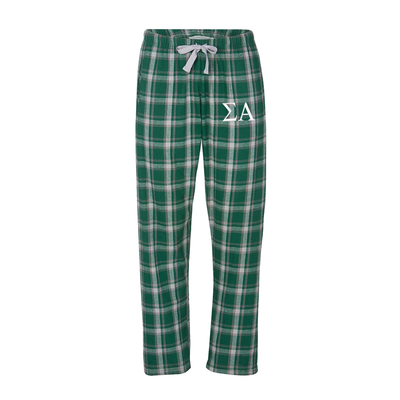 Sigma Alpha Flannel Pants - Embroidered Pjs