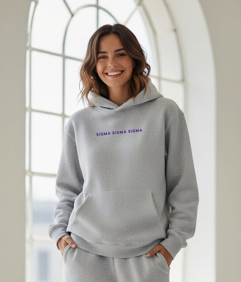 Sigma Sigma Sigma Fave Fit Hoodie - Wordmark