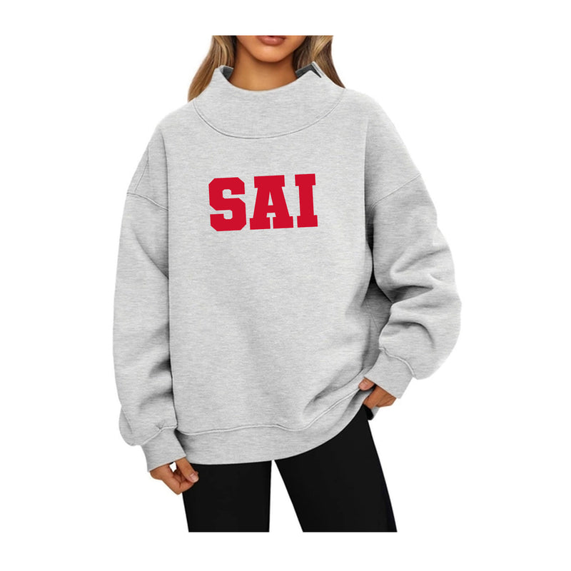 Sigma Alpha Iota Mock Neck Sweatshirt - SAI