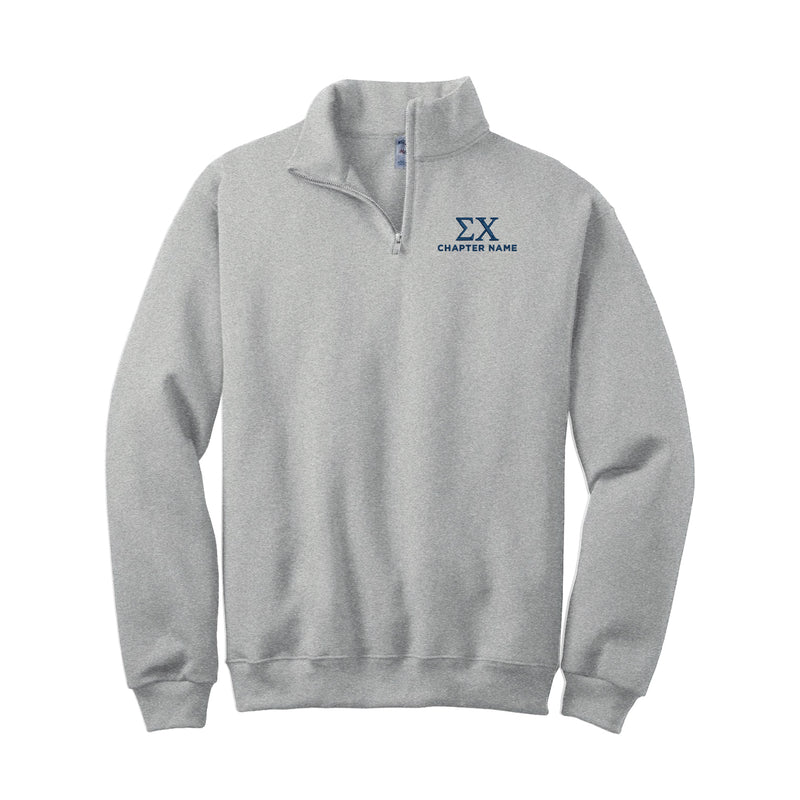 Sigma Chi Quarter Zip Sweatshirt - Chapter Name