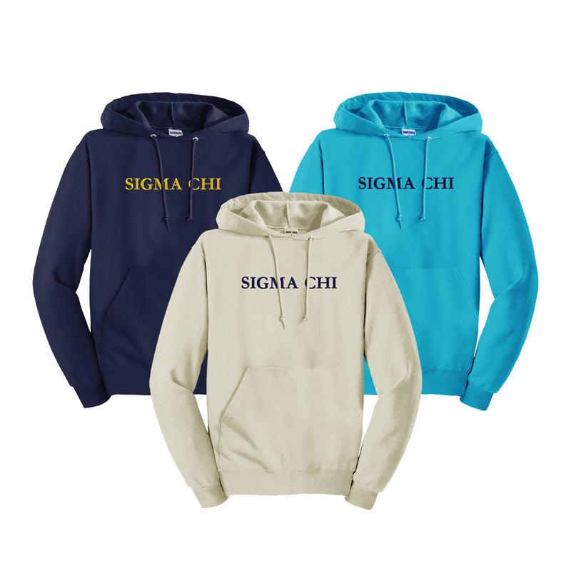 SIGMA CHI Embroidered Hooded Sweatshirt