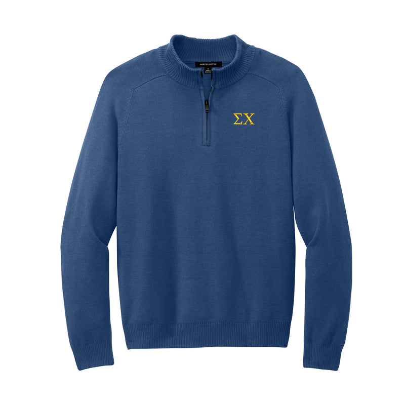 Sigma Chi 1/4-Zip Monogrammed Sweater