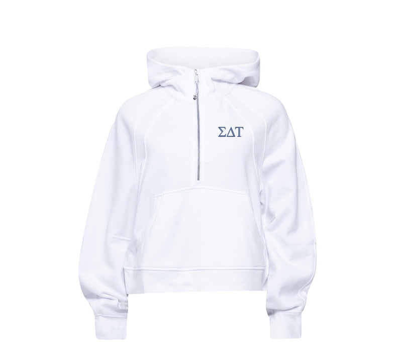 Sigma Delta Tau lululemon Scuba Oversized Half-Zip Hoodie - White