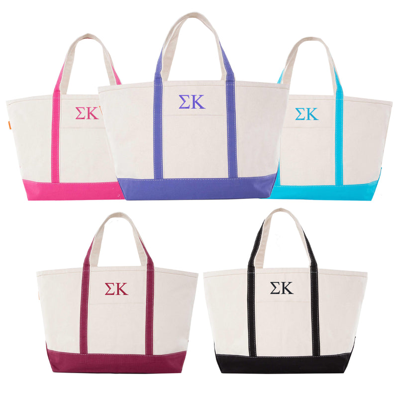 Sigma Kappa Large Canvas Tote Bag