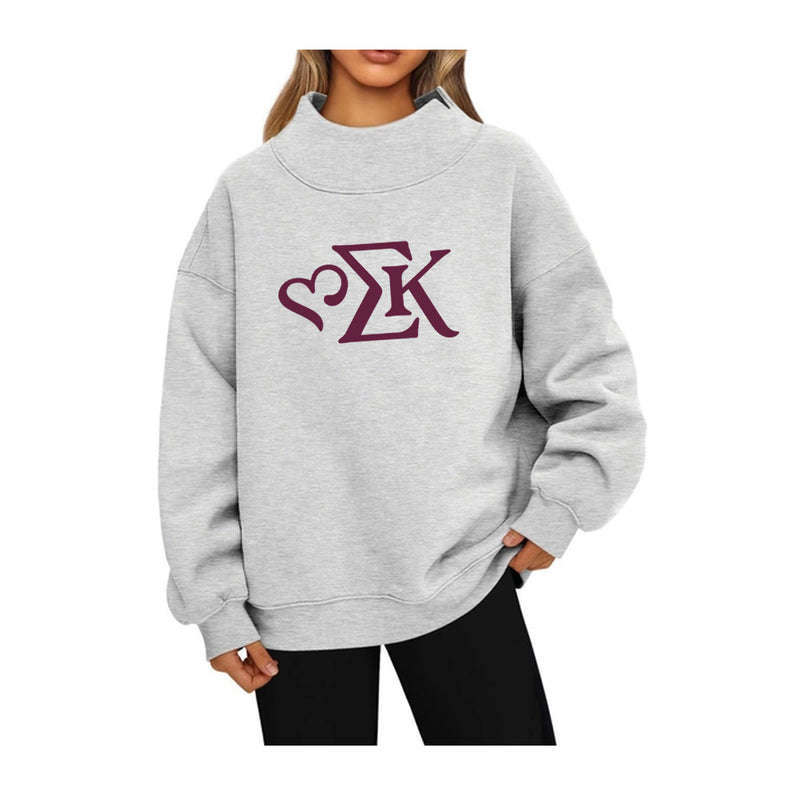 Sigma Kappa LEGENDS Mock Neck- NEW SK Heart Logo – Sorority Letters Shop
