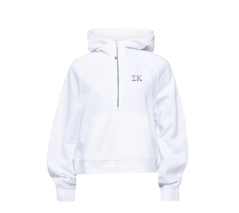 Sigma Kappa lululemon Scuba Oversized Half-Zip Hoodie - White