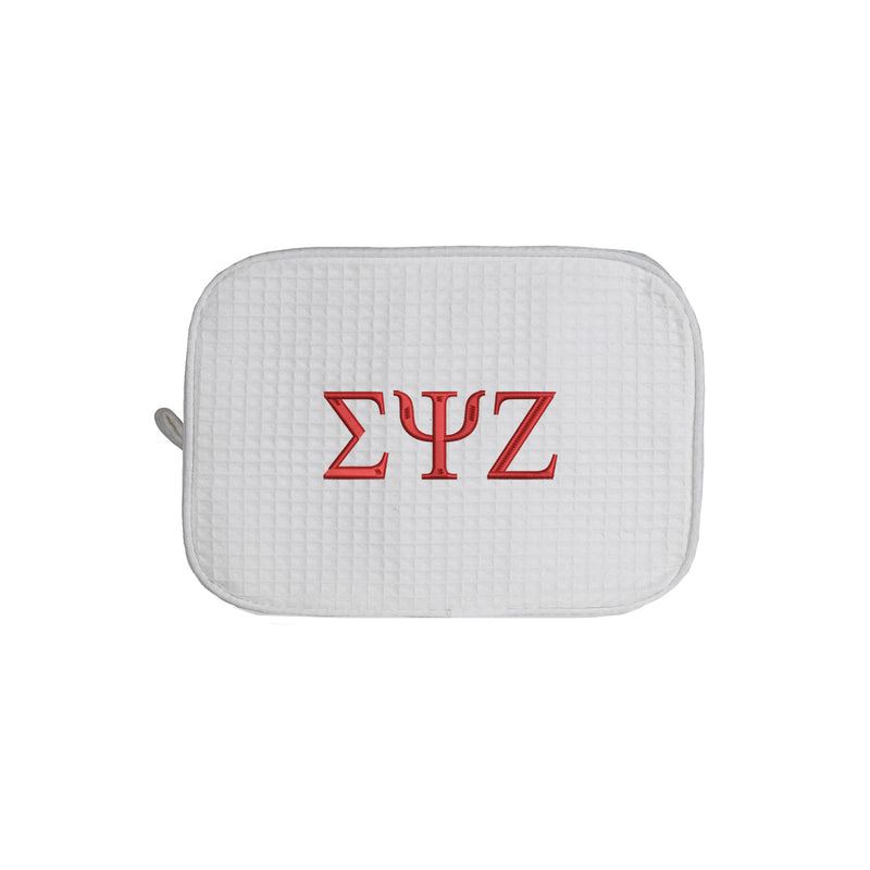 Sigma Psi Zeta Waffle Weave Cosmetic Bag