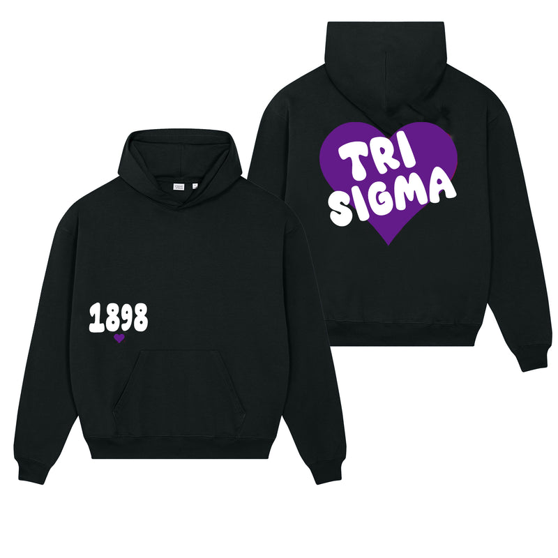 Sigma Sigma Sigma Boxy Heart Pullover Hoodie