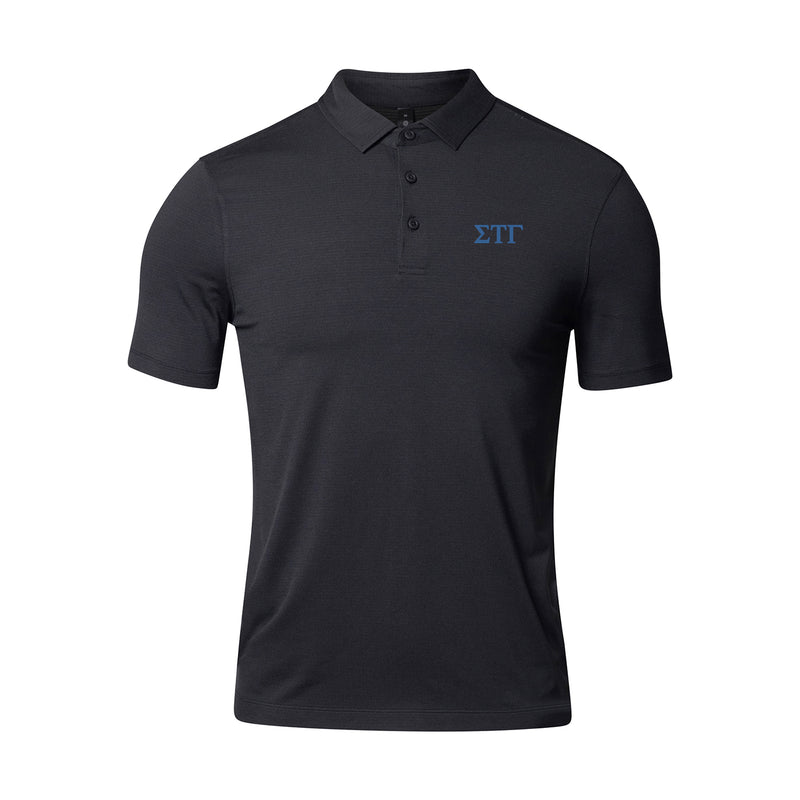 Sigma Tau Gamma lululemon Evolution Short-Sleeve Polo - Black