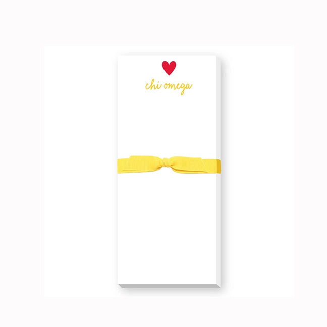 Chi Omega Skinnie Notepad