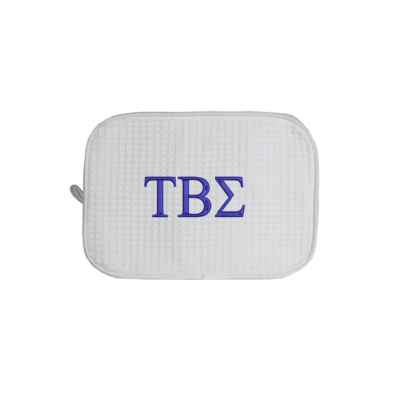 Tau Beta Sigma Waffle Weave Cosmetic Bag