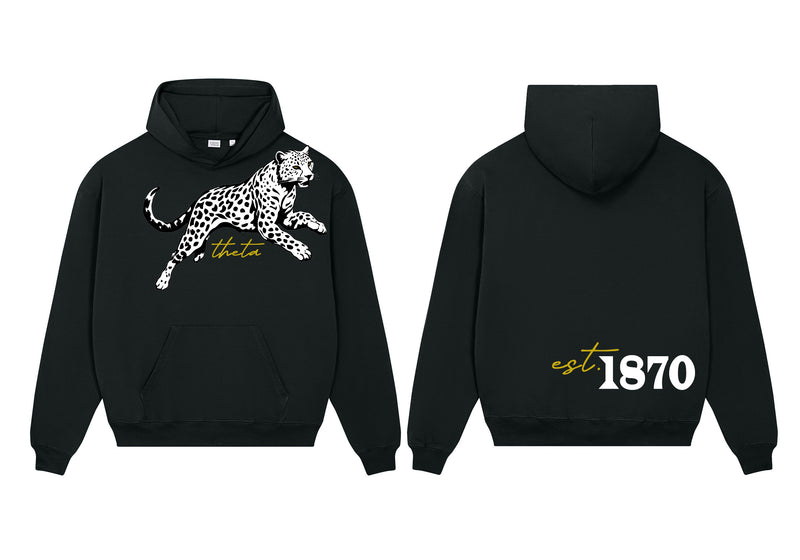 Kappa Alpha Theta Boxy Cheetah 1870 Hoodie