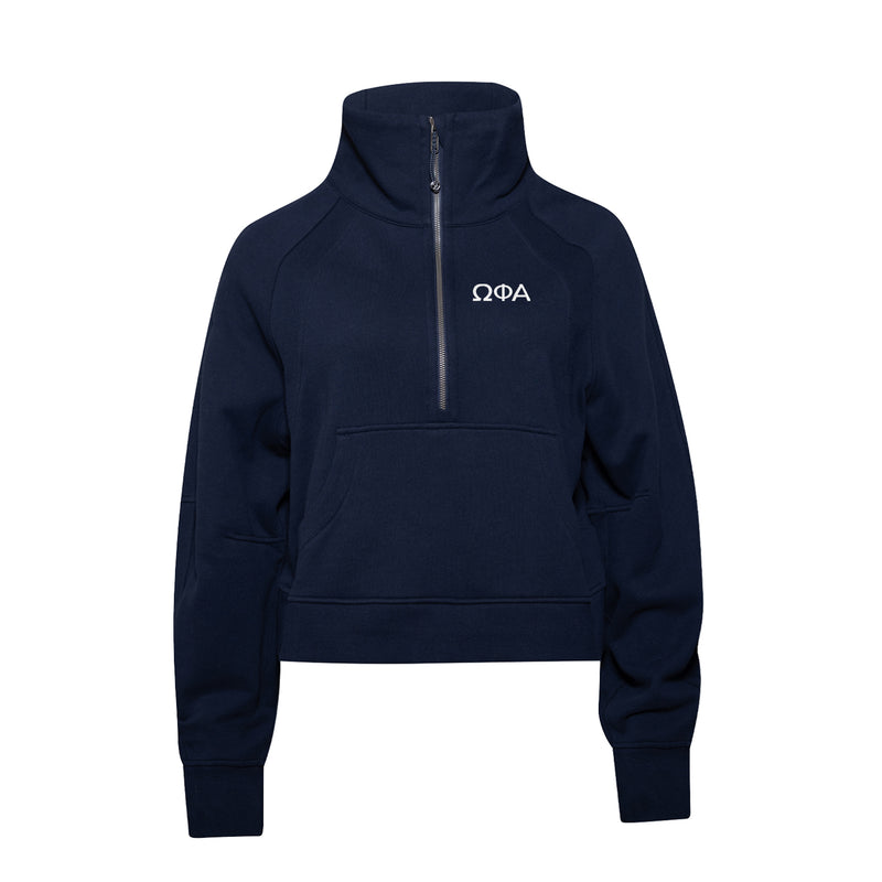 Omega Phi Alpha lululemon Scuba Oversized Funnel-Neck Half Zip - True Navy