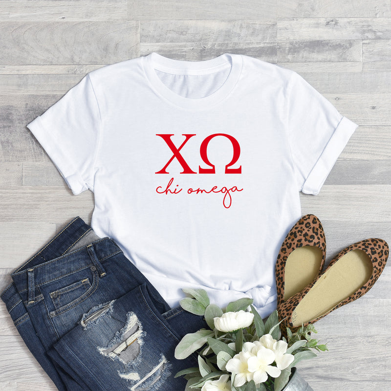 Chi Omega Short Sleeve T-Shirt - Shorelines Tee