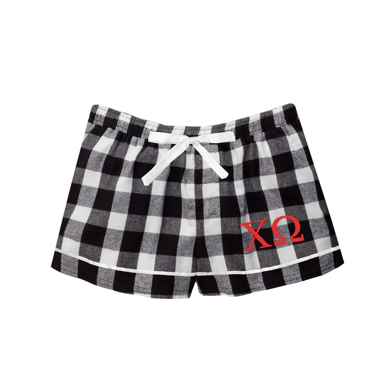 Chi Omega Flannel Boxer Shorts