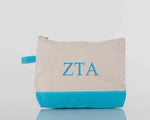 Zeta Tau Alpha Canvas Cosmetic Bag