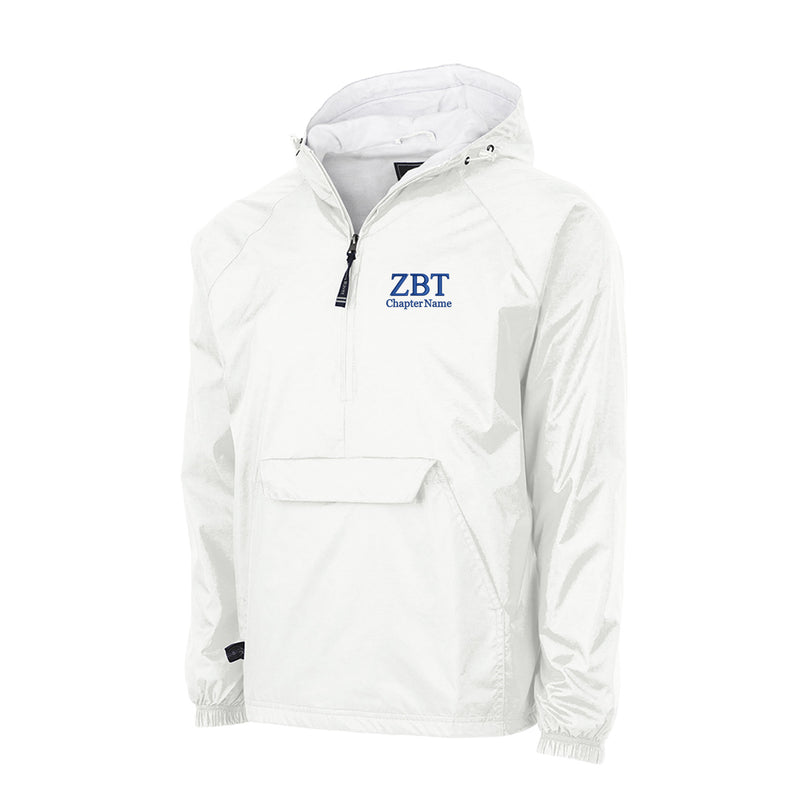 Zeta Beta Tau Flannel Lined Windbreaker - Chapter Name