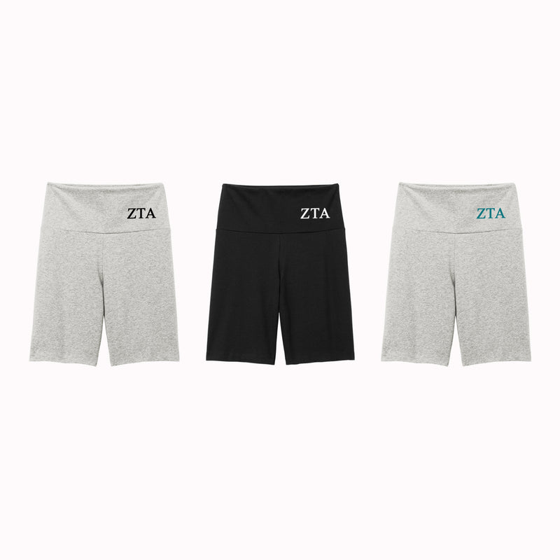 Zeta Tau Alpha Waist Bike Shorts