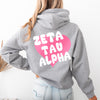 Zeta Tau Alpha Avenue Heart Pullover Hoodie