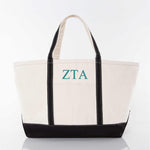 Zeta Tau Alpha Large Canvas Tote Bag