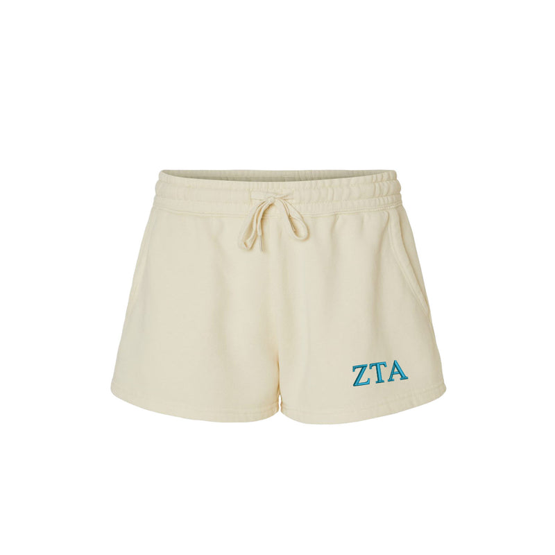 Zeta Tau Alpha Beach Washed Fleece Shorts