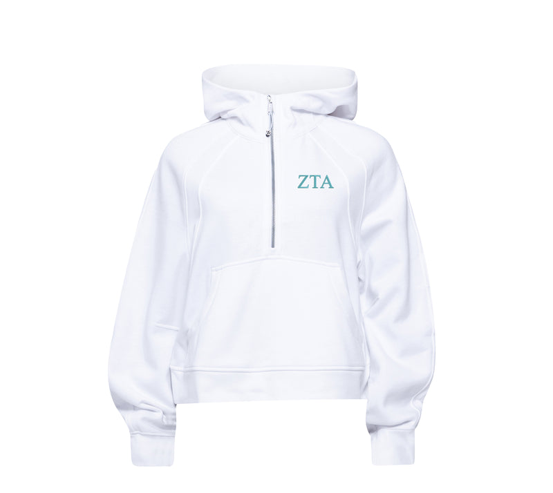 Zeta Tau Alpha lululemon Scuba Oversized Half-Zip Hoodie - White