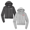 Alpha Chi Omega Cropped Zip Up Hoodie